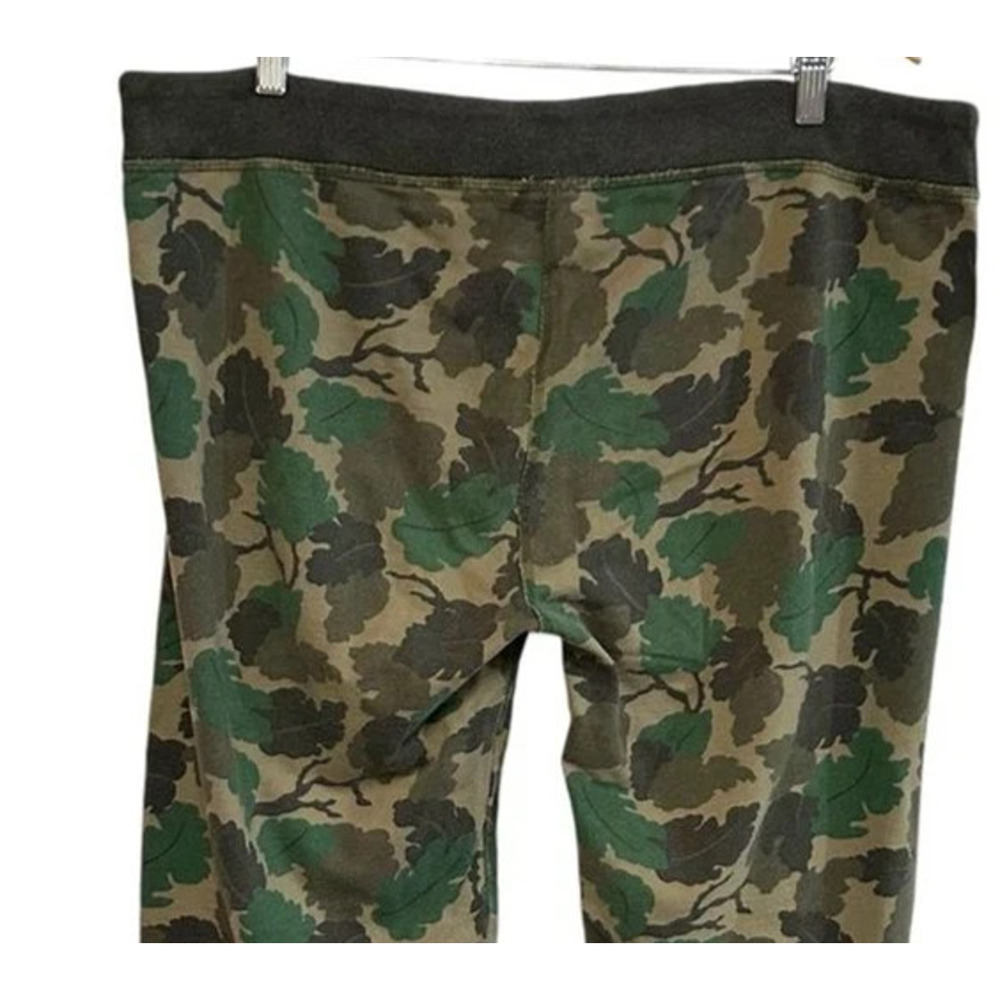 Y2K Lucky Brand Sweatpants Large Camo Leaf print Vtg 2000's Boho wide leg Nice - Picture 7 of 8